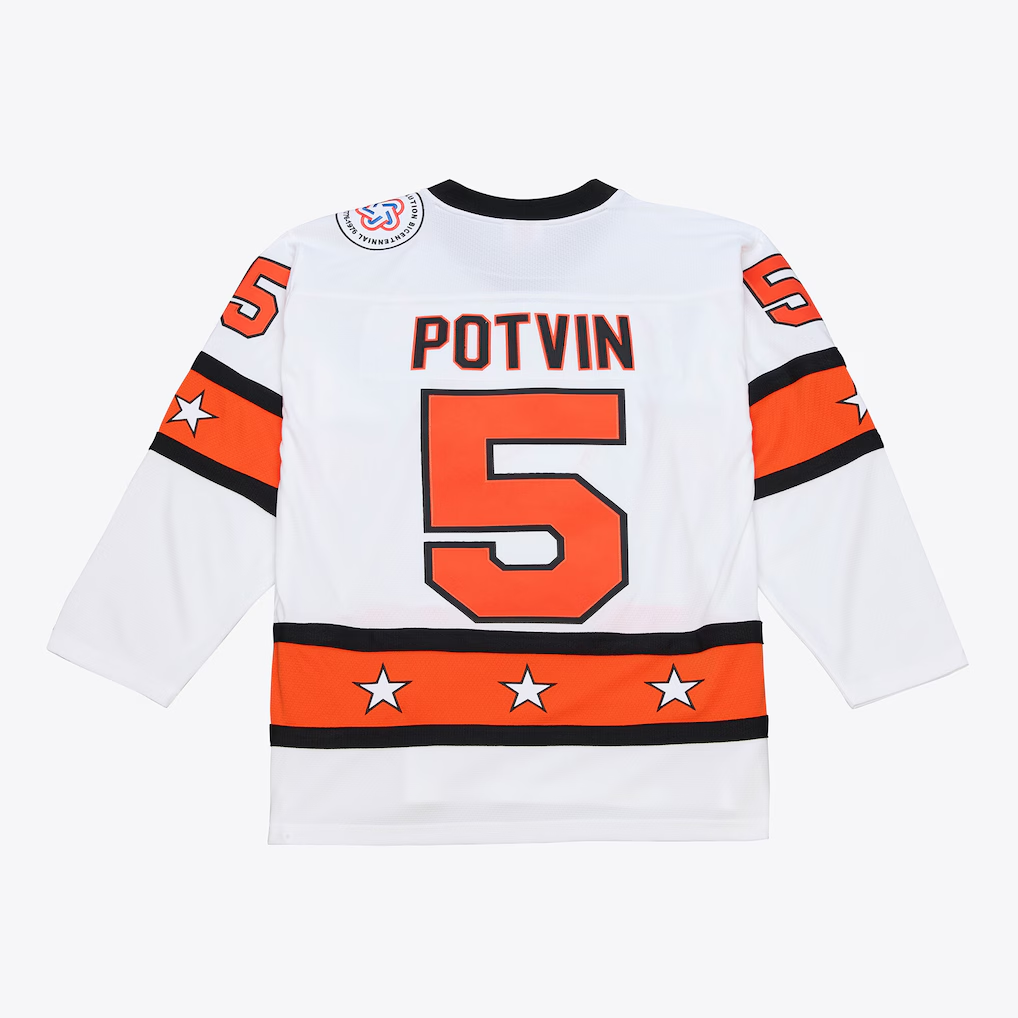 Gdoa NY.Islanders #5 Denis Potvin Mitchell & Ness White 1976 All-Star Game Power Play Jerseys