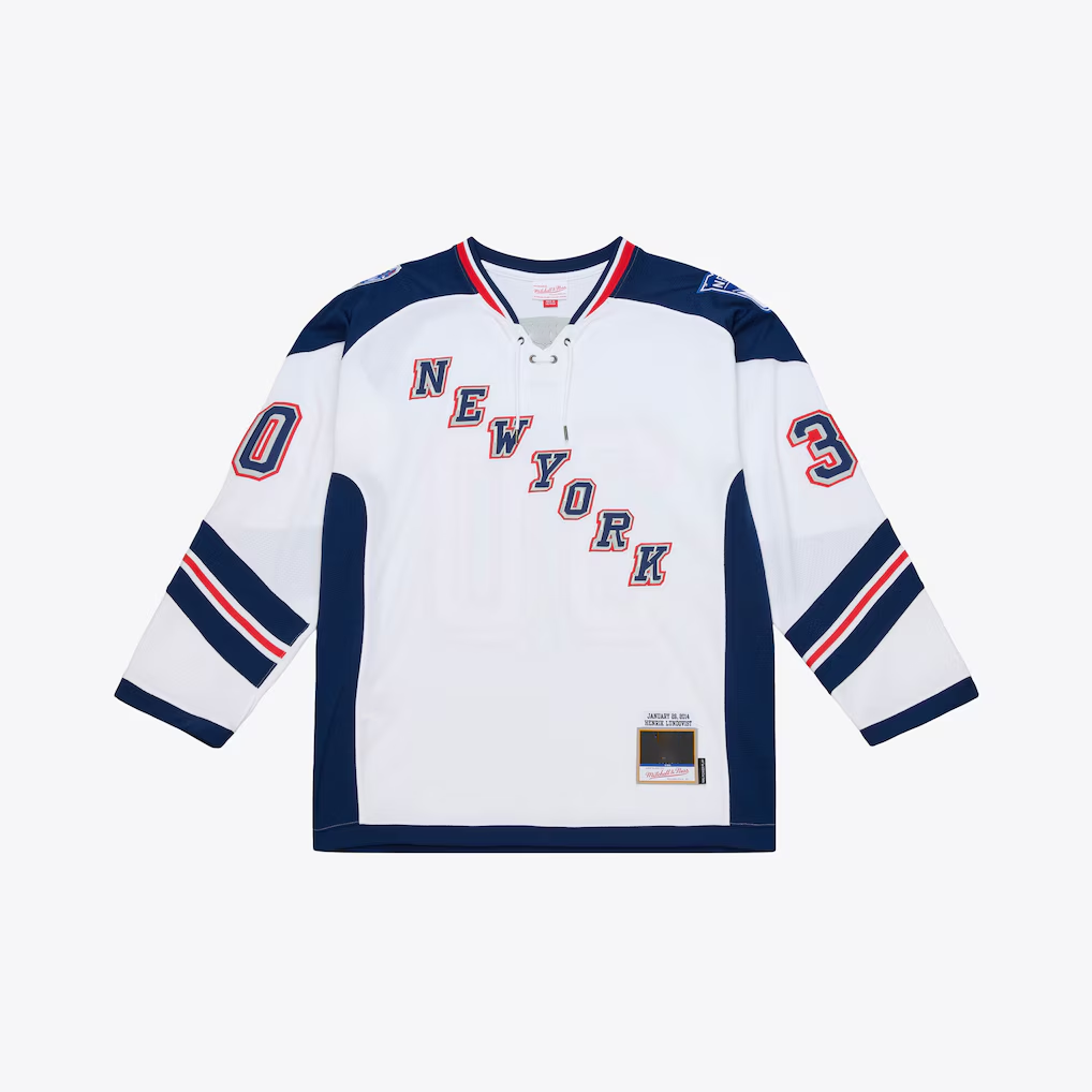 Gdoa NY.Rangers Henrik Lundqvist Mitchell & Ness White 2014 Stadium Series Power Play Jerseys