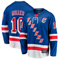 Gdoa NY.Rangers #10 JT Miller Blue Home Captain's Patch Breakaway Jerseys