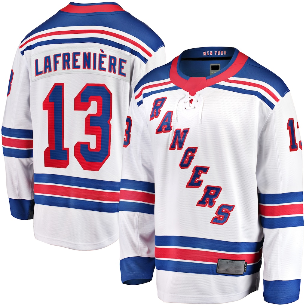 Gdoa NY.Rangers #13 Alexis Lafreniere White Breakaway Jerseys