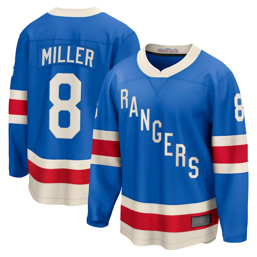 Gdoa NY.Rangers #8 J.T. Miller Blue Centennial Breakaway Jerseys
