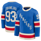 Gdoa NY.Rangers #93 Mika Zibanejad Blue Centennial Premium Jerseys