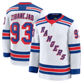 Gdoa NY.Rangers #93 Mika Zibanejad White Away Premium Jerseys