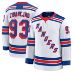 Gdoa NY.Rangers #93 Mika Zibanejad White Away Premium Jerseys