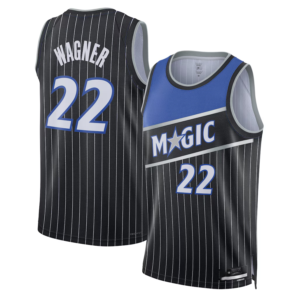 Edoa O.Magic #22 Franz Wagner Black Swingman Jerseys - Statement Edition