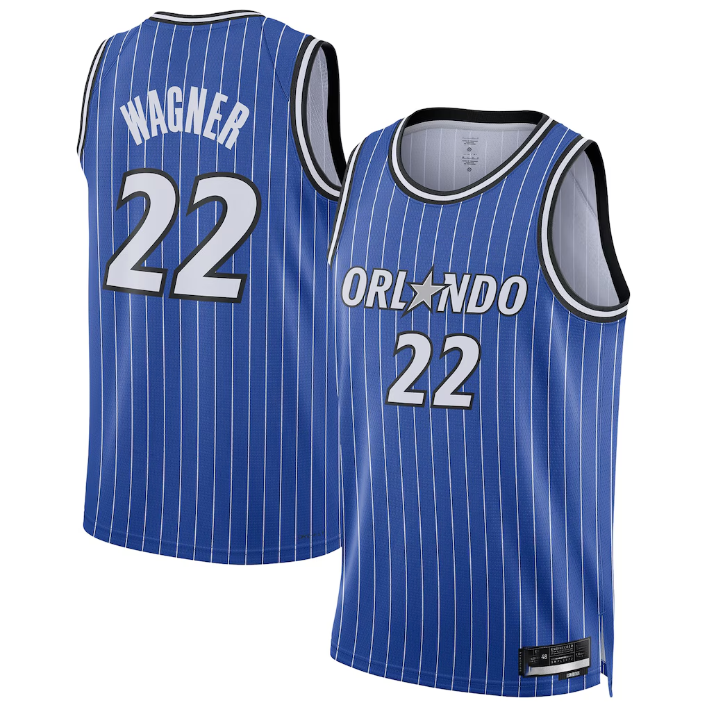 Edoa O.Magic #22 Franz Wagner Blue Swingman Player Jerseys - Icon Edition