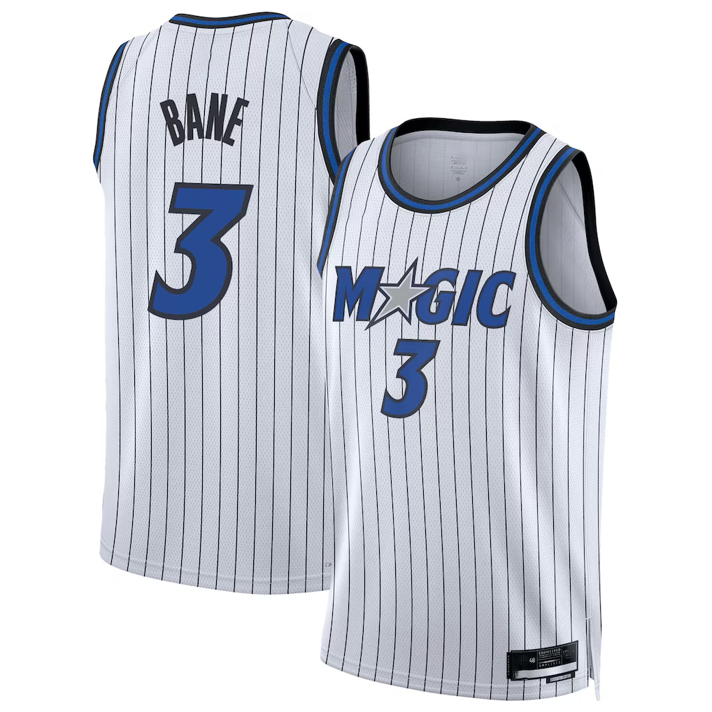 Edoa O.Magic #3 Desmond Bane White Swingman Player Jerseys - Association Edition