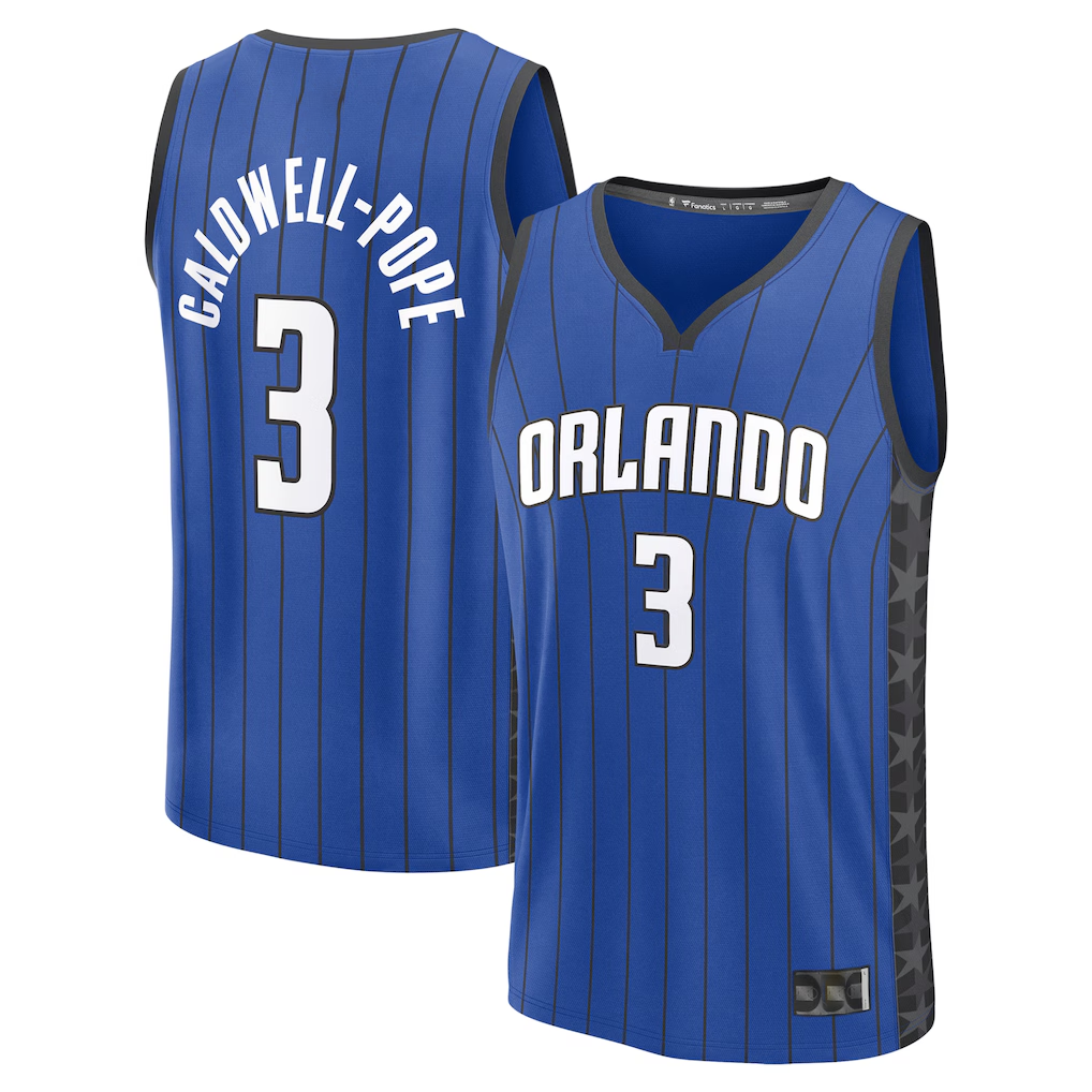 Edoa O.Magic #3 Kentavious Caldwell-Pope Blue Fast Break Replica Player Jerseys - Statement Edition