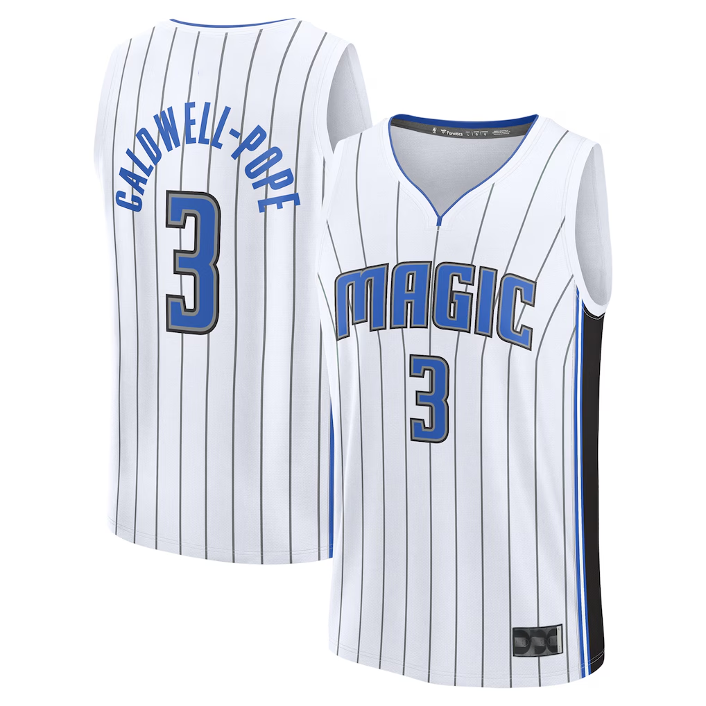 Edoa O.Magic #3 Kentavious Caldwell-Pope White Fast Break Replica Player Jerseys - Association Edition