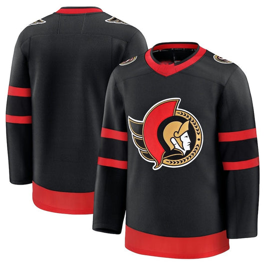 O.Senators Fanatics Home Premium Jersey - Black Stitched American Hockey Jerseys