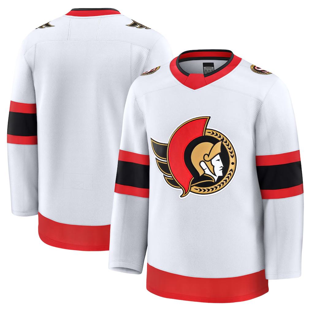 Gdoa O.Senators White Away Premium Jerseys