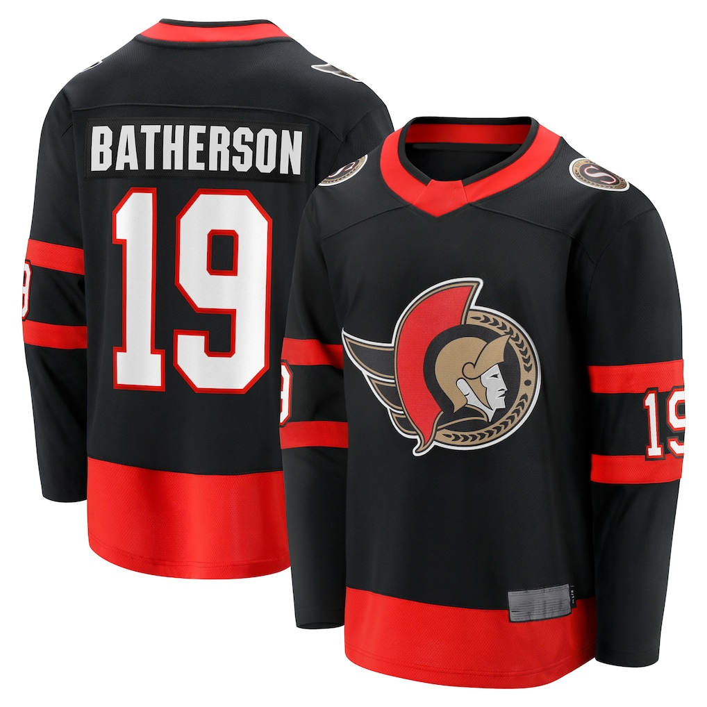 Gdoa O.Senators #19 Drake Batherson Black Home Breakaway Jerseys