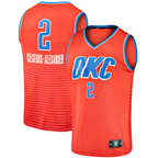 Edoa OC.Thunder #2 Shai Gilgeous-Alexander Orange Fast Break Player Stitched Jerseys - Statement Edition