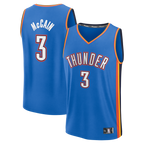 Edoa OC.Thunder #3 Jared McCain Blue Fast Break Replica Stitched Jerseys - Icon Edition