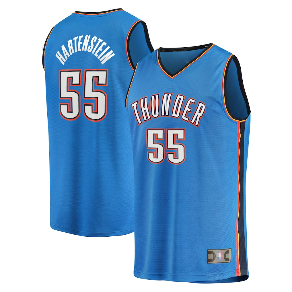 Edoa OC.Thunder #55 Isaiah Hartenstein Blue Fast Break Replica Player Stitched Jerseys - Icon Edition