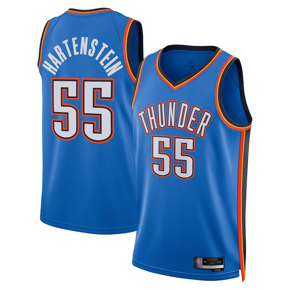 Edoa OC.Thunder #55 Isaiah Hartenstein Blue Swingman Player Stitched Jerseys - Icon Edition