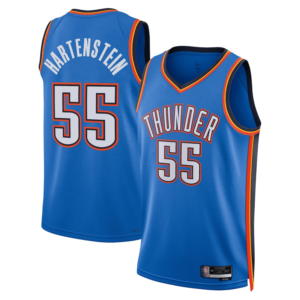Edoa OC.Thunder #55 Isaiah Hartenstein Blue Swingman Stitched Jerseys - Icon Edition
