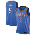 Edoa OC.Thunder #5 Luguentz Dort Blue Swingman Player Stitched Jerseys - Icon Edition