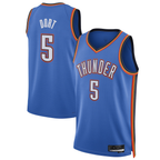 Edoa OC.Thunder #5 Luguentz Dort Blue Swingman Player Stitched Jerseys - Icon Edition