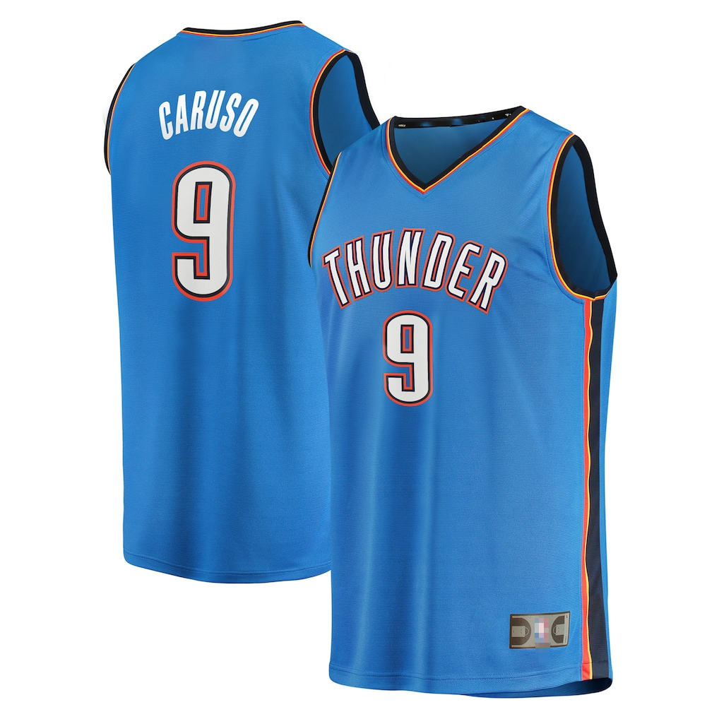 Edoa OC.Thunder #9 Alex Caruso Blue Fast Break Replica Player Stitched Jerseys - Icon Edition