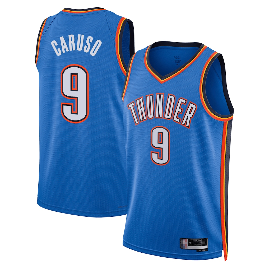 Edoa OC.Thunder #9 Alex Caruso Blue Swingman Stitched Jerseys- Icon Edition