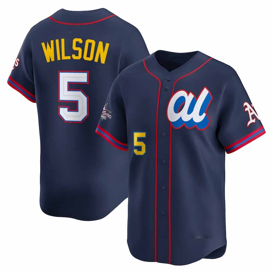 Oakland Athletics #5 Jacob Wilson American League 2025 All-Star Edition Limited Player Jersey - Navy Baseball Jersey