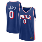 Edoa P.76ers #0 Tyrese Maxey  Royal Fast Break Replica Jerseys - Icon Edition