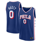 Edoa P.76ers #0 Tyrese Maxey  Royal Fast Break Replica Player Jerseys - Icon Edition