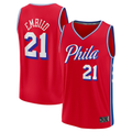 Edoa P.76ers #21 Joel Embiid Red Fast Break Replica Player Jerseys - Statement Edition