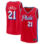 Edoa P.76ers #21 Joel Embiid Red Fast Break Replica Player Jerseys - Statement Edition