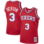 Edoa P.76ers #3 Allen Iverson Mitchell & Ness Red 2002-03 Hardwood Classics Swingman Jerseys