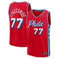 Edoa P.76ers #77 VJ Edgecombe Red Fast Break Replica Player Jerseys - Statement Edition