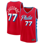 Edoa P.76ers #77 VJ Edgecombe Red Fast Break Replica Player Jerseys - Statement Edition