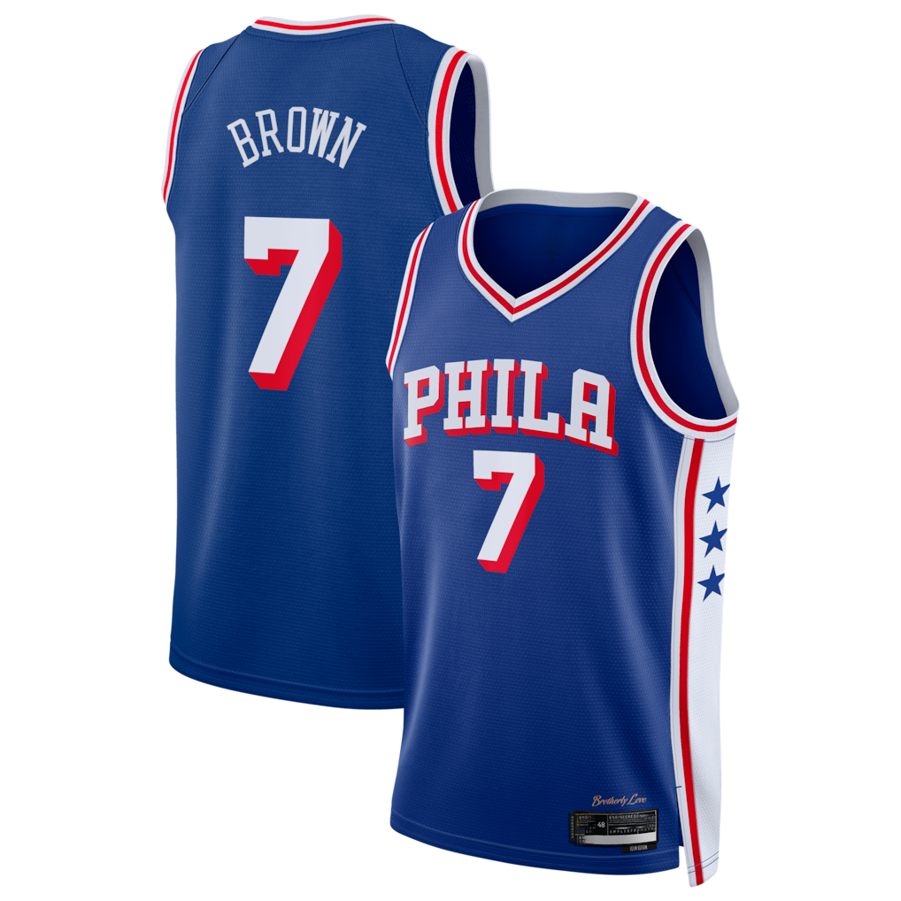 Edoa P.76ers #7 Royal Swingman Jerseys - Icon Edition