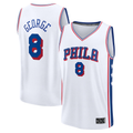 Edoa P.76ers #8 Paul George White Fast Break Replica Player Jerseys