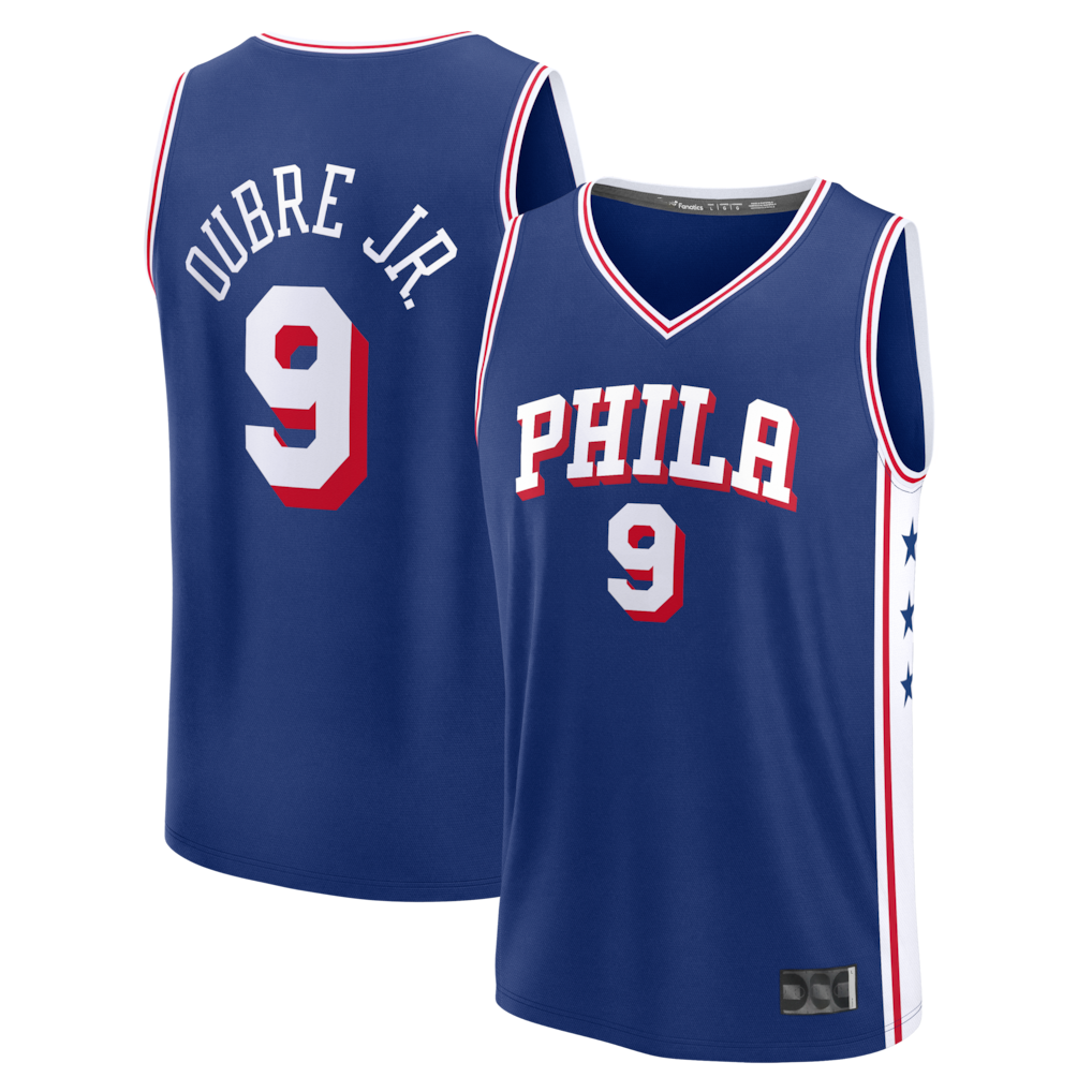 Edoa P.76ers #9 Kelly Oubre Jr.  Blue Fast Break Jerseys - Icon Edition