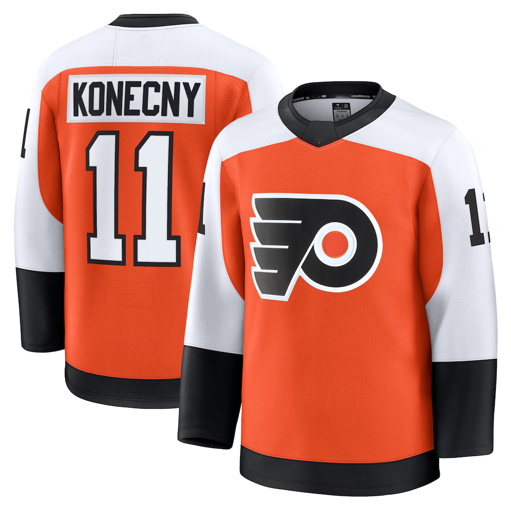 Gdoa P.Flyers #11 Travis Konecny Burnt Orange Home Premium Jerseys