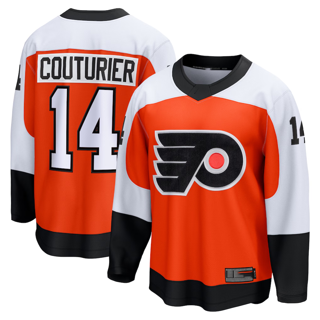 Gdoa P.Flyers #14 Sean Couturier Orange Home Breakaway Jerseys