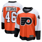 Gdoa P.Flyers #46 Trevor Zegras Orange Home Premium Jerseys