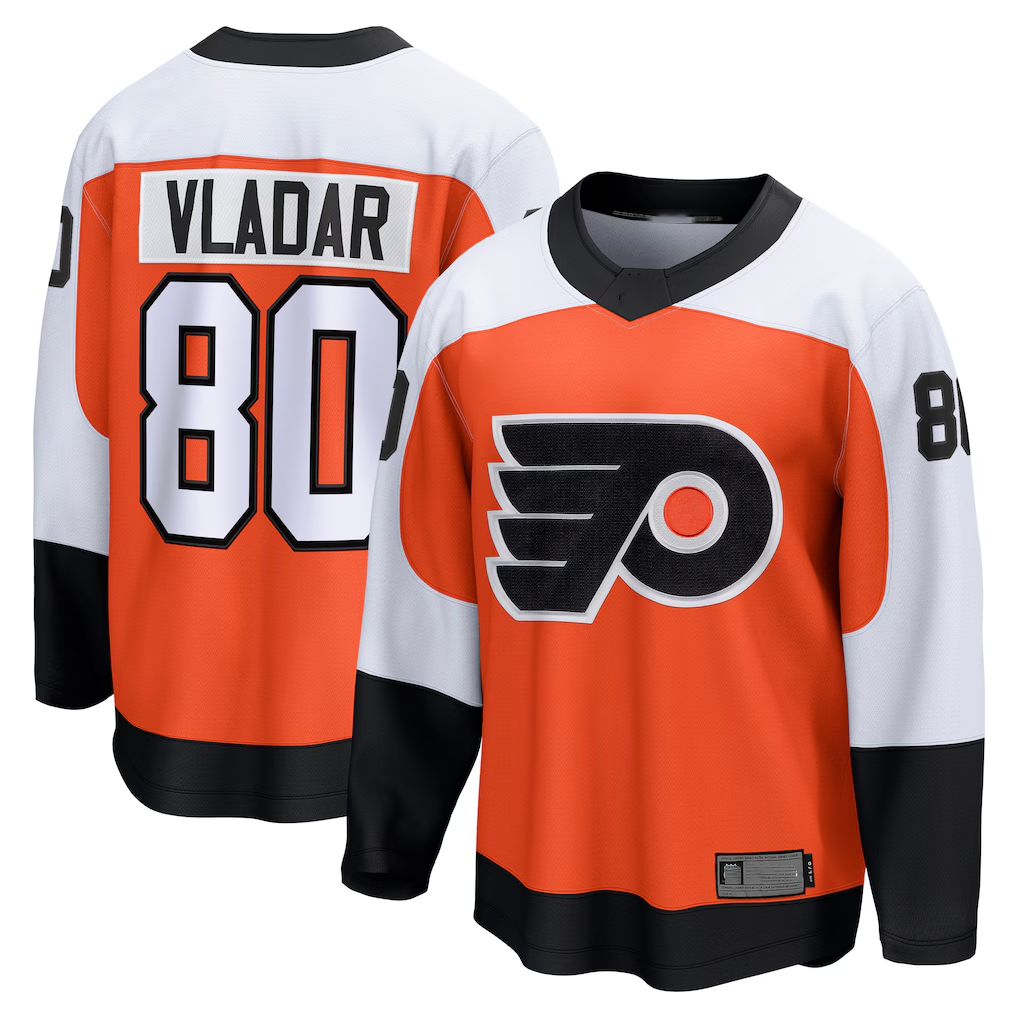 Gdoa P.Flyers #80 Dan Vladar Orange Home Breakaway Jerseys