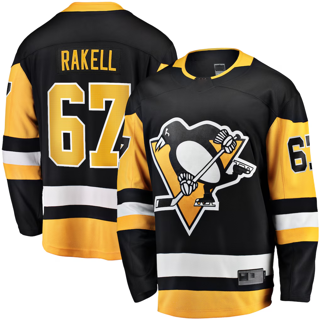 Gdoa P.Penguins #67 Rickard Rakell Black Home Breakaway Player Jerseys