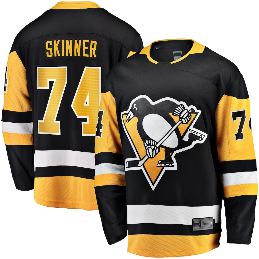 Gdoa P.Penguins #74 Stuart Skinner Black Home Breakaway Jerseys
