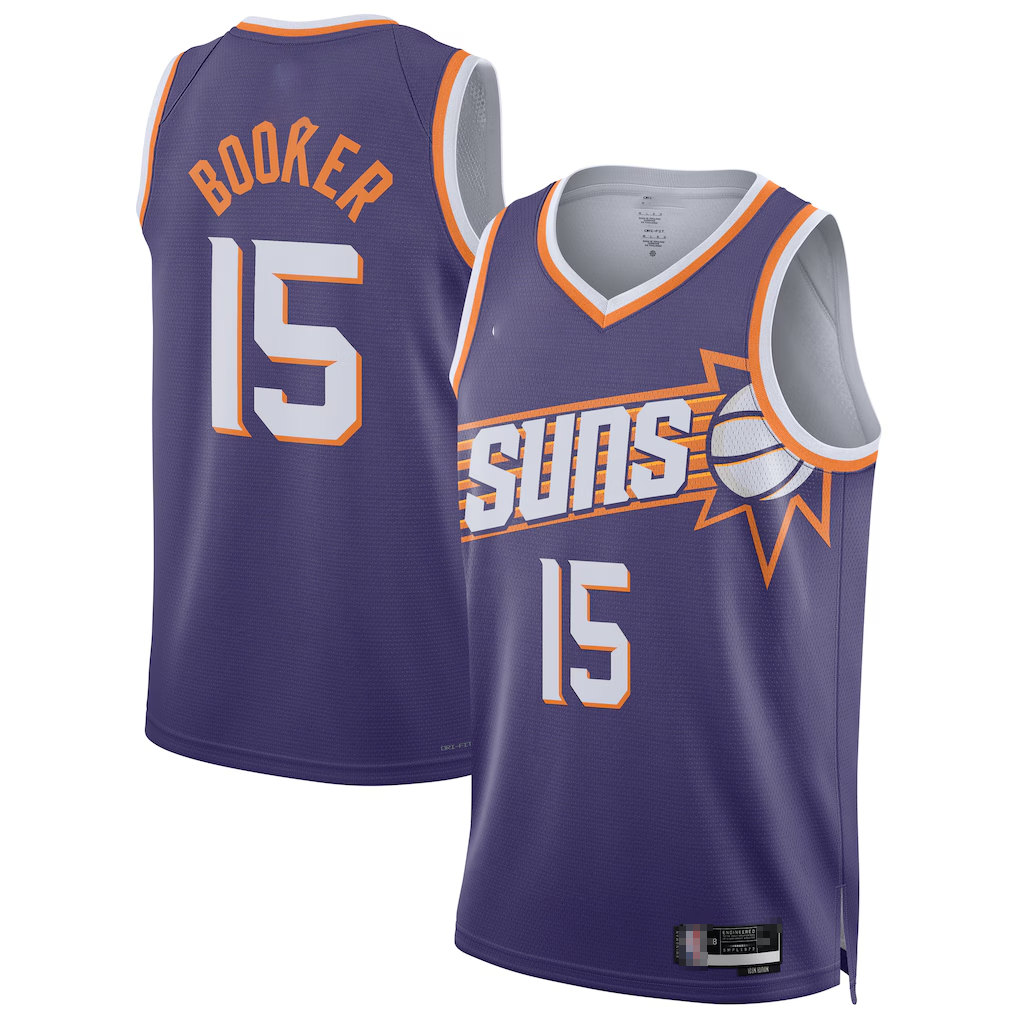 Edoa P.Suns #15 Devin Booker Purple Swingman Player Jerseys - Icon Edition