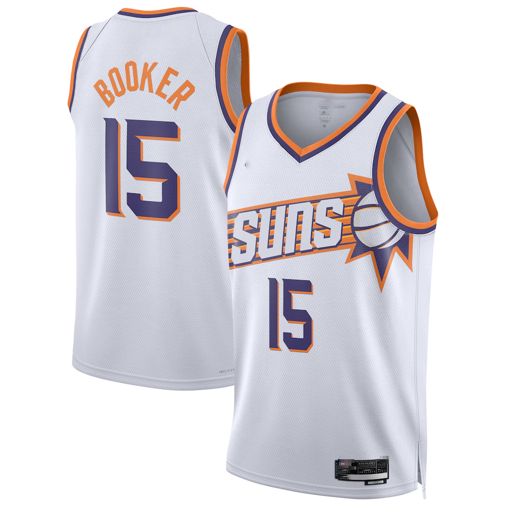 Edoa P.Suns #15 Devin Booker White Swingman Player Jerseys - Association Edition