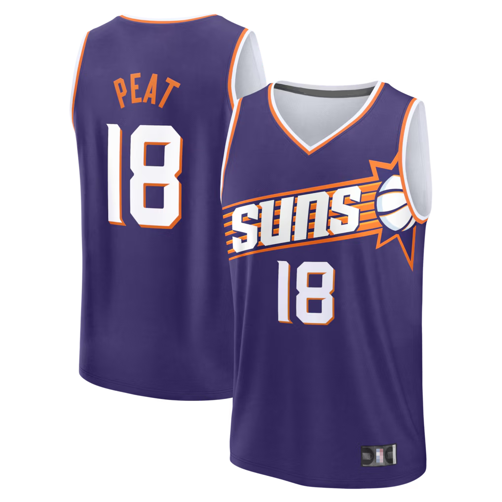 Edoa P.Suns #18 Koa Peat Fanatics Purple Fast Break Jerseys - Icon Edition