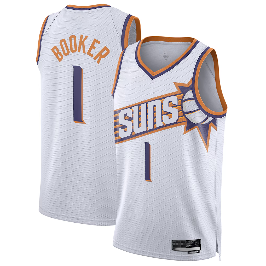 Edoa P.Suns #1 Devin Booker White Swingman Jerseys - Association Edition