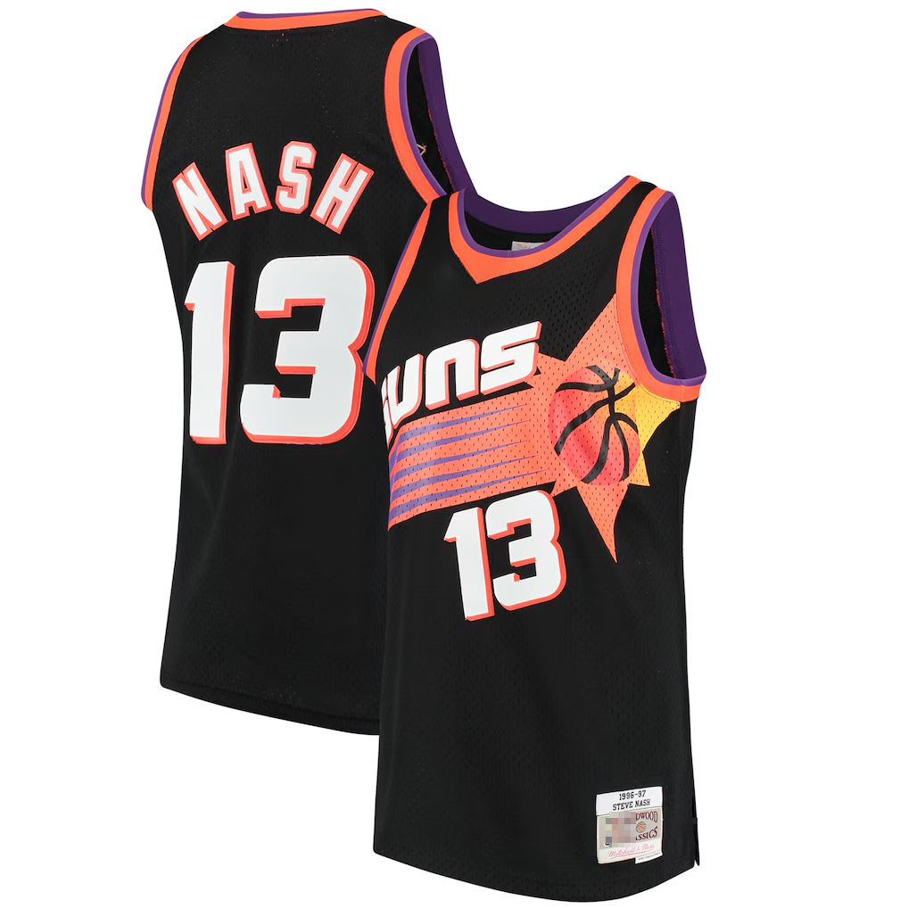 Edoa P.Sunss #13 Steve Nash Mitchell & Ness Black 1996-1997 Hardwood Classics Swingman Jerseys