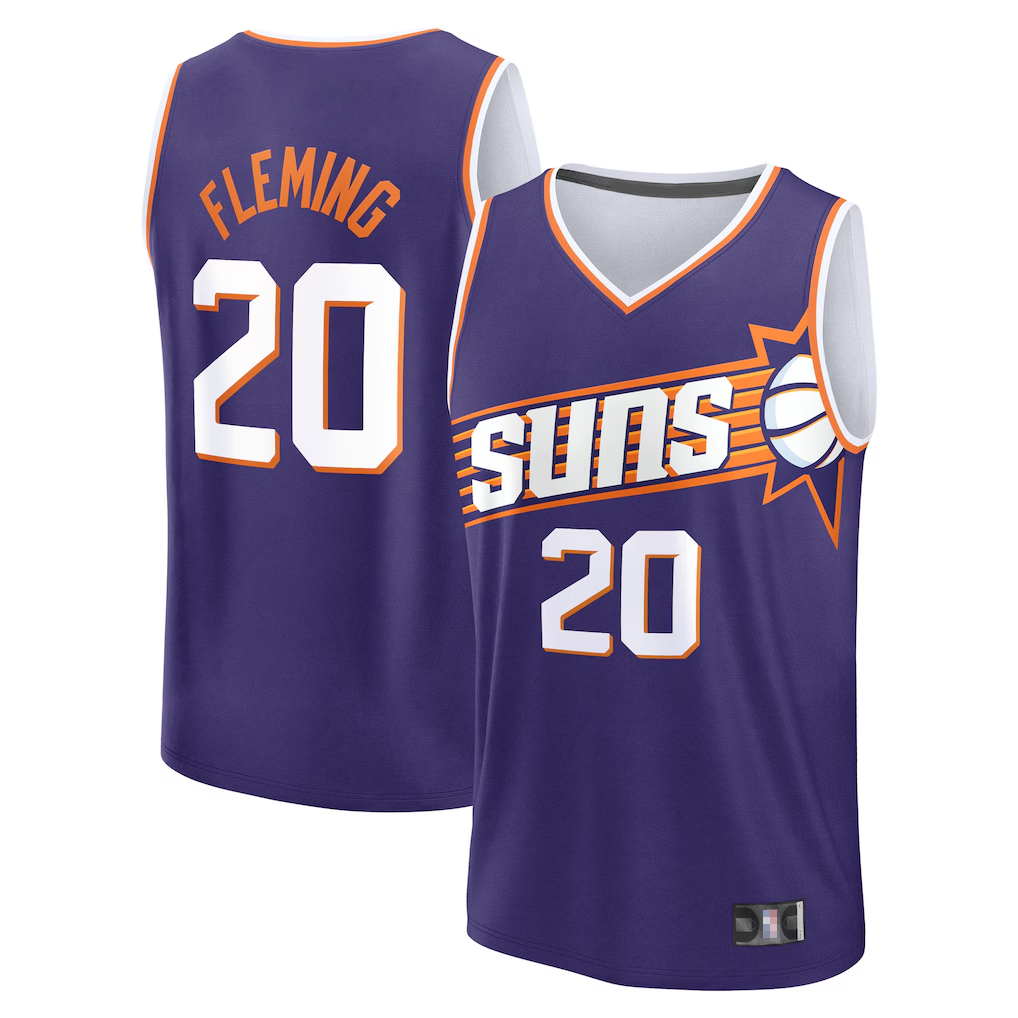 Edoa P.Sunss #20 Rasheer Fleming Fanatics Purple Fast Break Replica Jerseys - Icon Edition