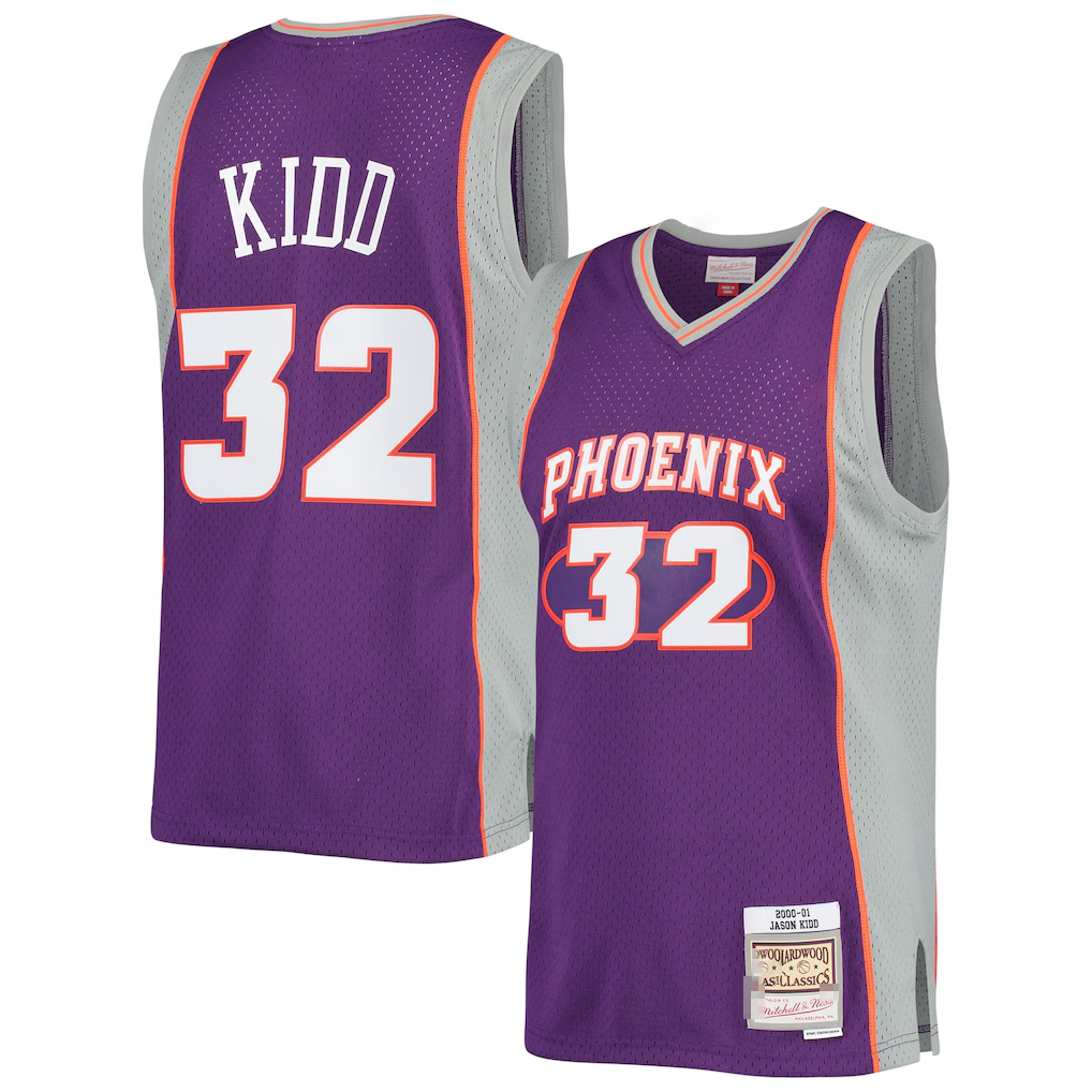 Edoa P.Sunss #32 Jason Kidd Mitchell & Ness Purple Big & Tall Hardwood Classics 2000-2001 Swingman Jerseys