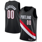 Edoa PT.Blazers #00 Scoot Henderson Black Swingman Jerseys - Icon Edition